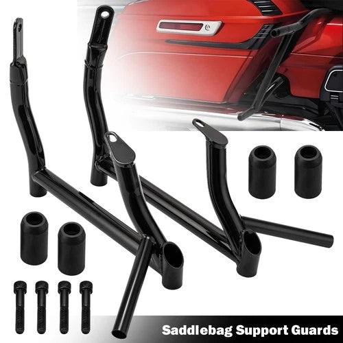 Rear Saddlebag Support Guards Rails For Harley Touring Electra Glide 2009-2025