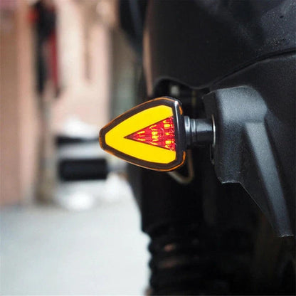 2X Universal Mini LED Motorcycle Turn Signals Indicator Amber Blinker Light Lamp