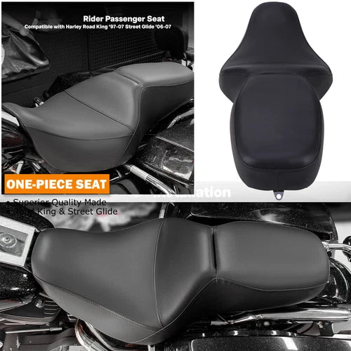 Rider Driver Passenger 2 Up Seat For Harley Road King 97-07 & Street Glide 06-07