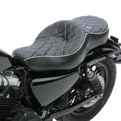 Driver Rider Passenger Seat Two-Up for Harley Sportster Iron XL 883 1200 48 72