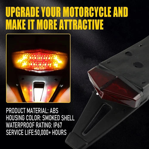 Universal Dirt Enduro Bike Rear LED Fender Brake Tail Light Turn Signal Off-road