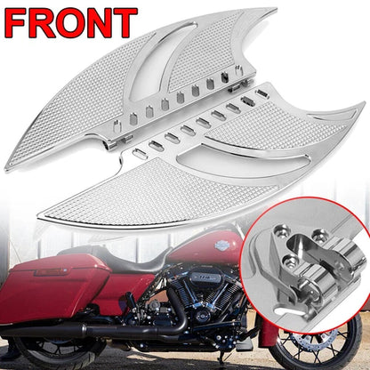 Front + Rear CNC Floorboards Foot Pegs Footrest Pedals For Harley FLTR FLHR