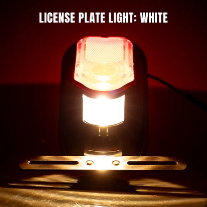 Rear Tail Light License Plate Lamp For Harley Honda Bobber Chopper Cruiser Dyna