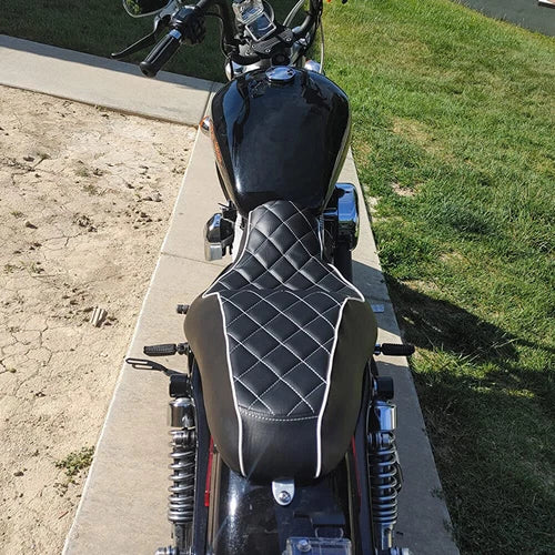 Driver & Rider Passenger Two Up Seat For Harley Sportster XL 883 1200 48 72 Iron