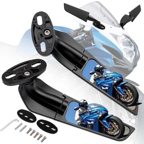 Adjustable Rearview Wind Wing Side Mirrors For Aprilia RS660 RSV4 Ducati Yamaha
