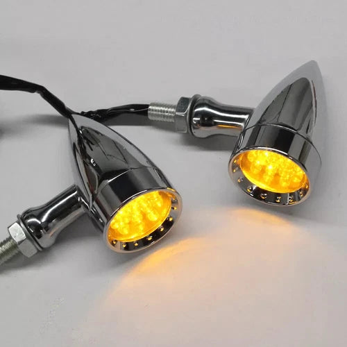 2X Motorcycle LED Bullet Blinker Brake Running Turn Signal Tail Light For Harley