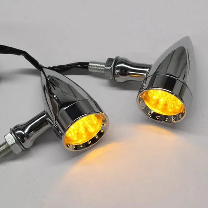 2X Motorcycle LED Bullet Blinker Brake Running Turn Signal Tail Light For Harley