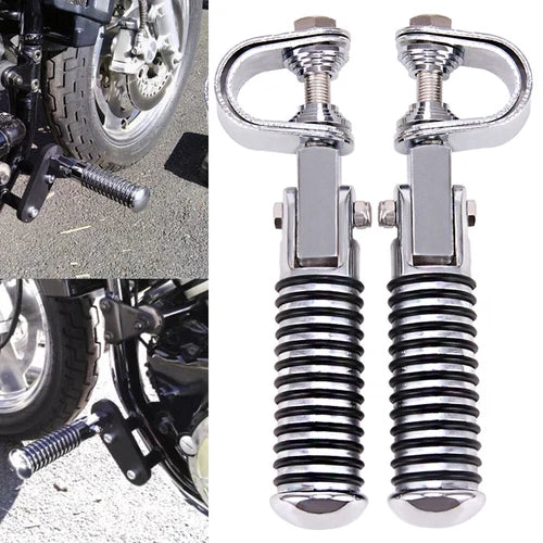 Motorcycle 1"~1-1/4" Highway Engine Guard Crash Bar Foot Pegs For Harley Touring