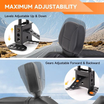 Black Plug-In Rider Driver Backrest Pad Fit For Harley Road Glide King 2009-2025