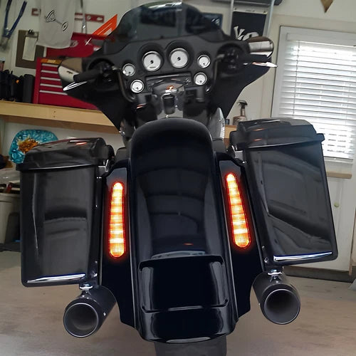 Stretched Rear Fender w/ LED Light Wire Hardness For Harley Touring Models 93-08