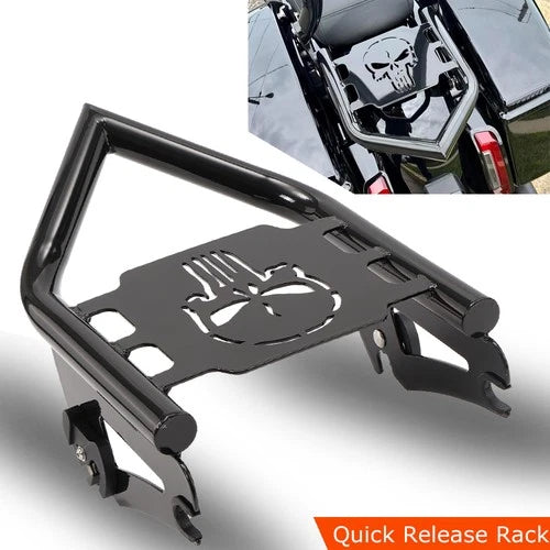 Black Detachable Luggage Rack For Harley Touring CVO Road King Street Glide 09+