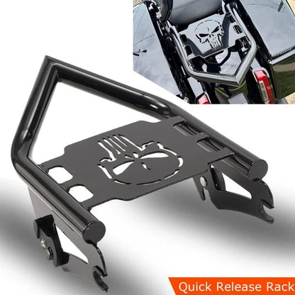Black Detachable Luggage Rack For Harley Touring CVO Road King Street Glide 09+