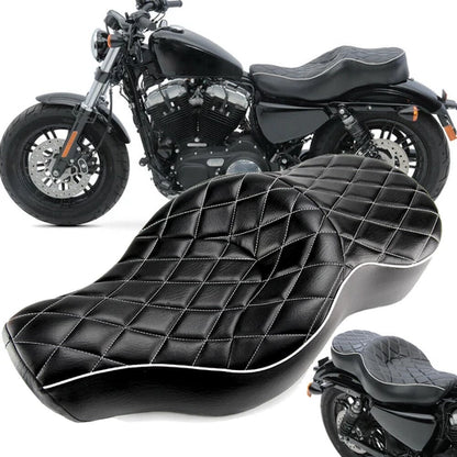 Driver Rider Passenger Seat Two-Up for Harley Sportster Iron XL 883 1200 48 72