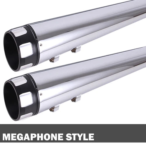 4" Chrome Slip on Mufflers Exhaust Pipes for Harley Touring Bagger Dresser 95-16
