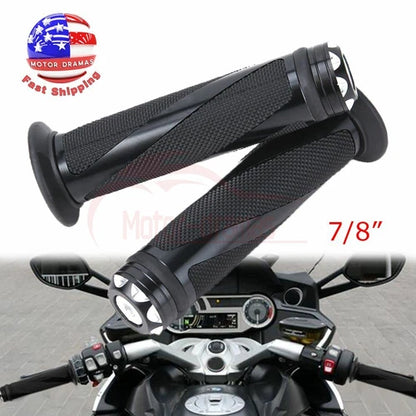 For Suzuki Hayabusa GSX1300R 7/8" Motorcycle Hand Grips Handle Bar Rubber Gel