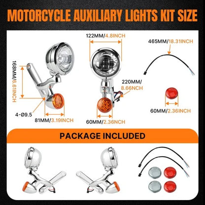 Auxiliary Spot Fog Light Bracket Turn Signal For Harley Touring Road Glide King