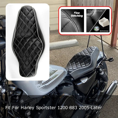 Driver & Rider Passenger Two Up Seat For Harley Sportster XL 883 1200 48 72 Iron
