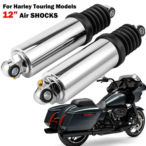 2X Rear Air Suspension Shocks Pair For Harley Road King Street Electra Glide CVO