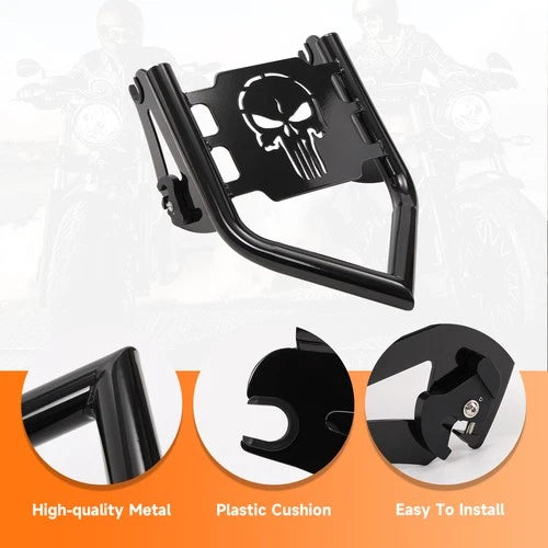 Detachable 2-Up Luggage Rack For Harley CVO Road King Electra Street Glide 09-Up