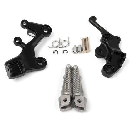 Front Driver FootPegs Bracket Kit Fit For Kawasaki Kawasaki Ninja 400 2018-2024