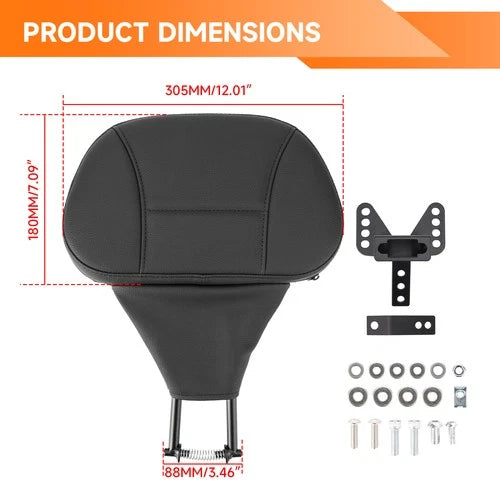 Plug-In Driver Back Rest Backrest Pad For Harley Touring Electra Glide FLHTCU US