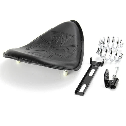 For Harley Softail Bobber Chopper Motorcycle Solo Seat w/ 3" Spring Bracket Kit