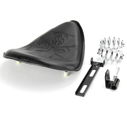 For Harley Softail Bobber Chopper Motorcycle Solo Seat w/ 3" Spring Bracket Kit