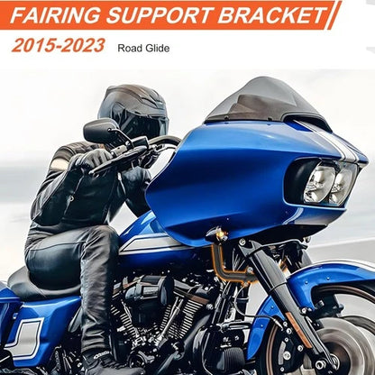 Gloss Black Fairing Support Bracket Fit For Harley Touring Road Glide 2015-2025