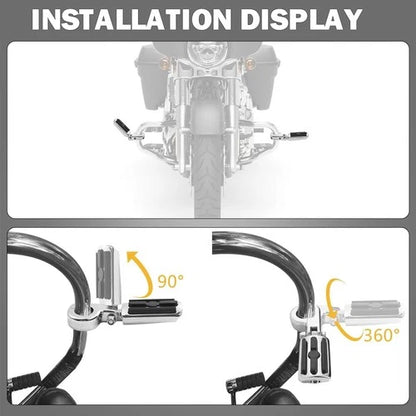 1-1/4" 1.25" Motorcycle Highway Crash Bar Foot Pegs Fit For Harley Touring Model