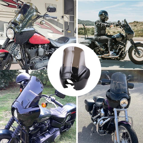 Front Fairing 15'' Windshield Windscreen For Harley Dyna Low Rider FXDL T-Sport