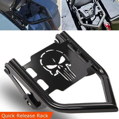 Black Detachable Luggage Rack For Harley Touring CVO Road King Street Glide 09+