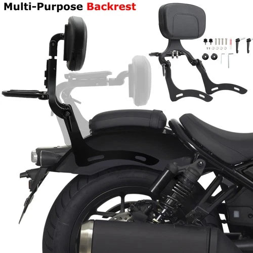 Multi-Purpose Backrest Sissy Bar & Luggage Rack For Honda Rebel 1100 CMX1100 21+