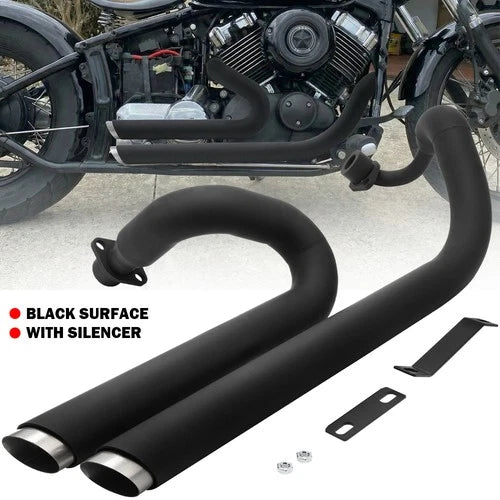 Black Exhaust Pipe Systems Fit for Yamaha V star 650 XVS650 Dragstar 650 XVS400