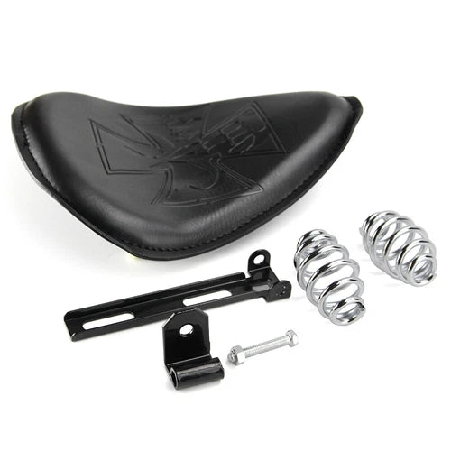 For Harley Softail Bobber Chopper Motorcycle Solo Seat w/ 3" Spring Bracket Kit