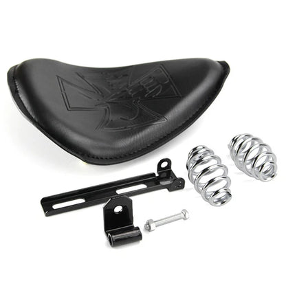 For Harley Softail Bobber Chopper Motorcycle Solo Seat w/ 3" Spring Bracket Kit