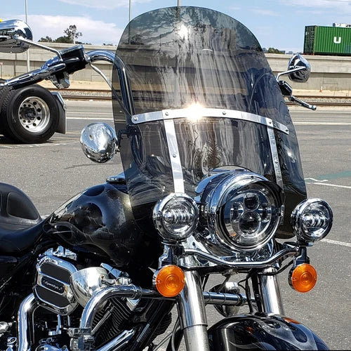 Detachable Windshield Windscreen & Bracket Mount For Harley Road King FLHR 94-25