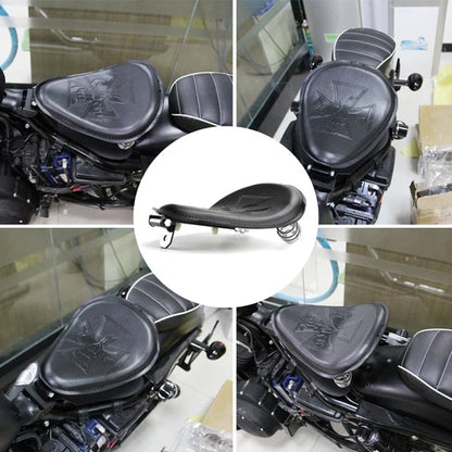 For Harley Softail Bobber Chopper Motorcycle Solo Seat w/ 3" Spring Bracket Kit