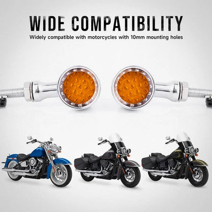 2X Motorcycle LED Bullet Blinker Brake Running Turn Signal Tail Light For Harley