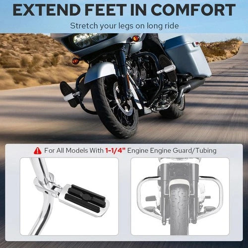 1-1/4" 1.25" Motorcycle Highway Crash Bar Foot Pegs Fit For Harley Touring Model