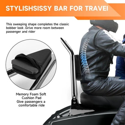 22" Detachable Passenger Backrest Sissy Bar For Harley Road Electra Glide 97-08