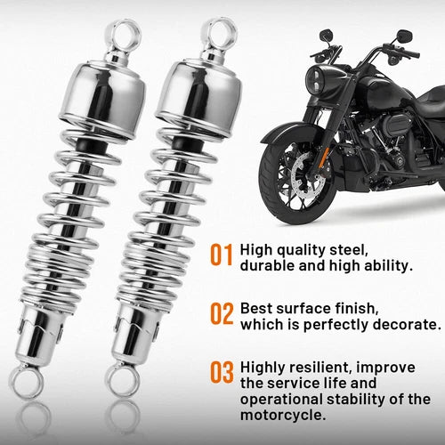 Chrome 13" Coil Overs Shocks Adjustable For Harley Dyna Switchback Super Glide