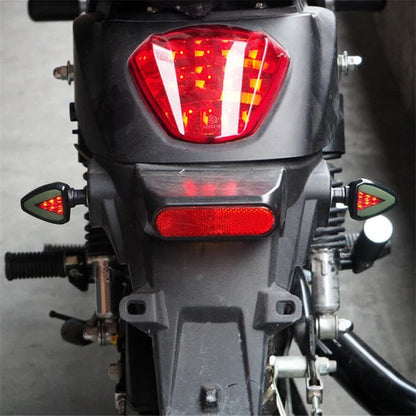 2X Universal Mini LED Motorcycle Turn Signals Indicator Amber Blinker Light Lamp