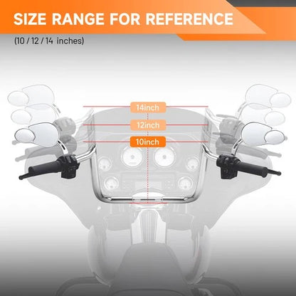 PRE-WIRED 10" Meathook Bar Ape Hangers Handlebars For Harley 2014-2023 FLHX FLHT