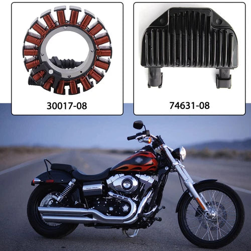 Stator & Regulator Rectifier for 2008-2016 Harley Dyna 3-PHASE 30017-08 74631-08