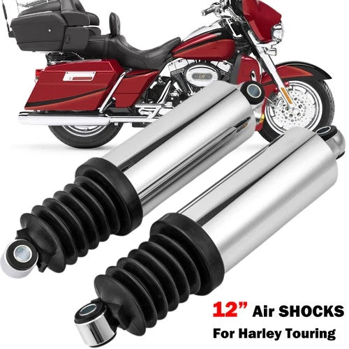 2X Rear Air Suspension Shocks Pair For Harley Road King Street Electra Glide CVO