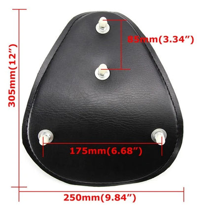 Black Skull Motorcycle Spring Bracket Solo Driver Seat For Harley Chopper Bobber