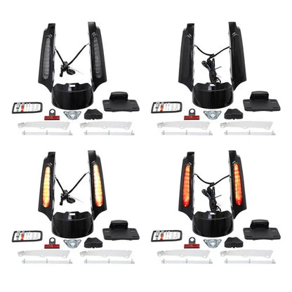 Rear Fender Fascia Set W/ Led light Fit For Harley Touring Electra Glide 2009-13