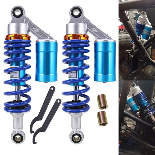 Pair Air Shock Absorber Suspension ATV Go Kart Quad Dirt Sport Bikes Motorcycle