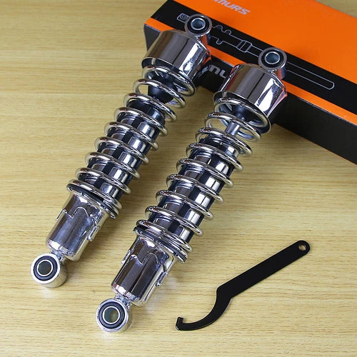 Chrome Rear Shocks 11.75" For Harley Touring Road Glide Road King Tour Glide FLT
