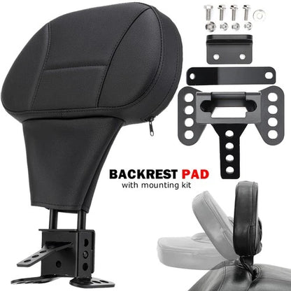 Front Driver & Rider Backrest Pad For Harley Touring Street Road Glide 2009-2025